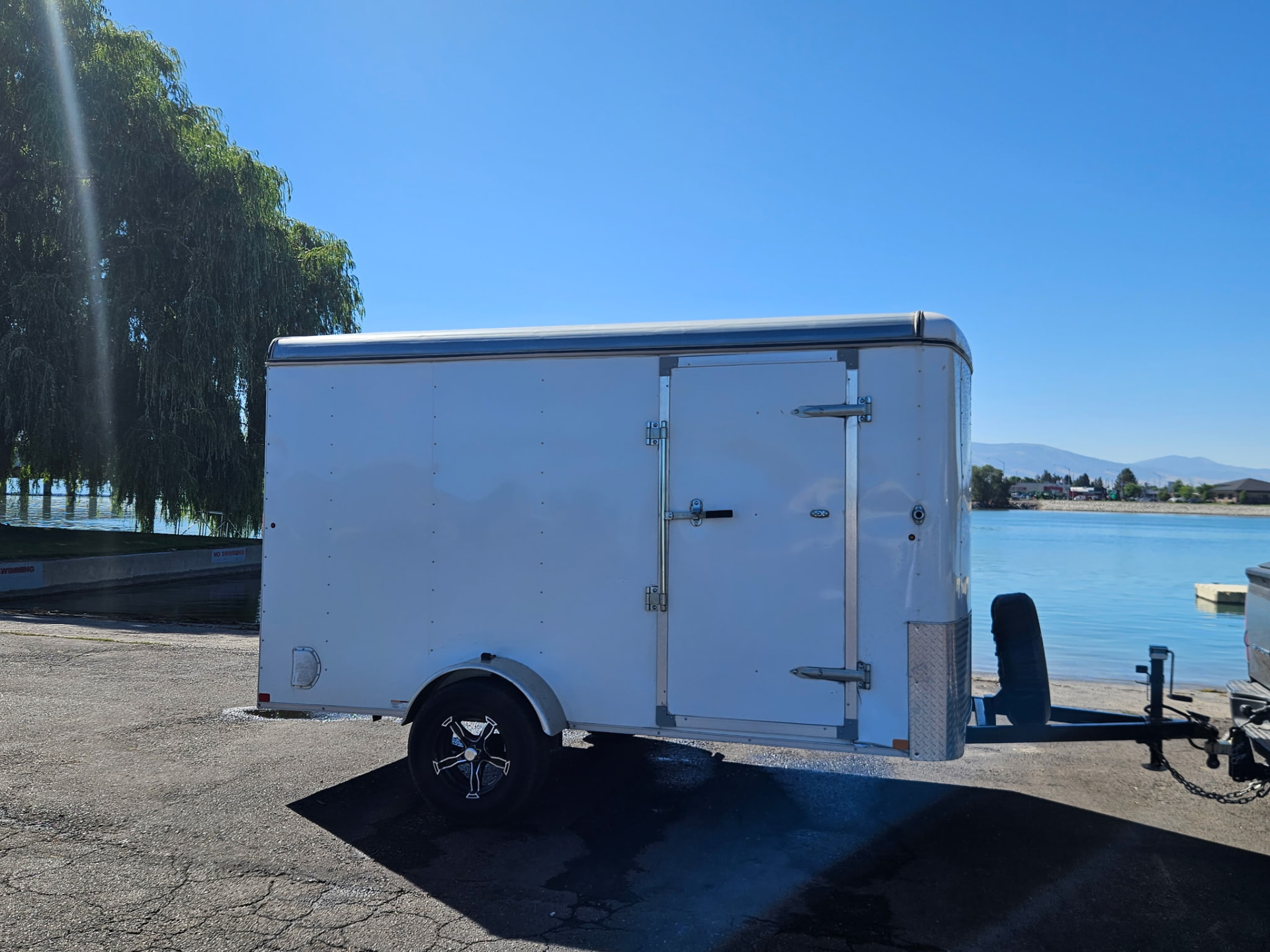 6X12 ENCLOSED CARGO TRAILER available for rent from Gem State Haulers