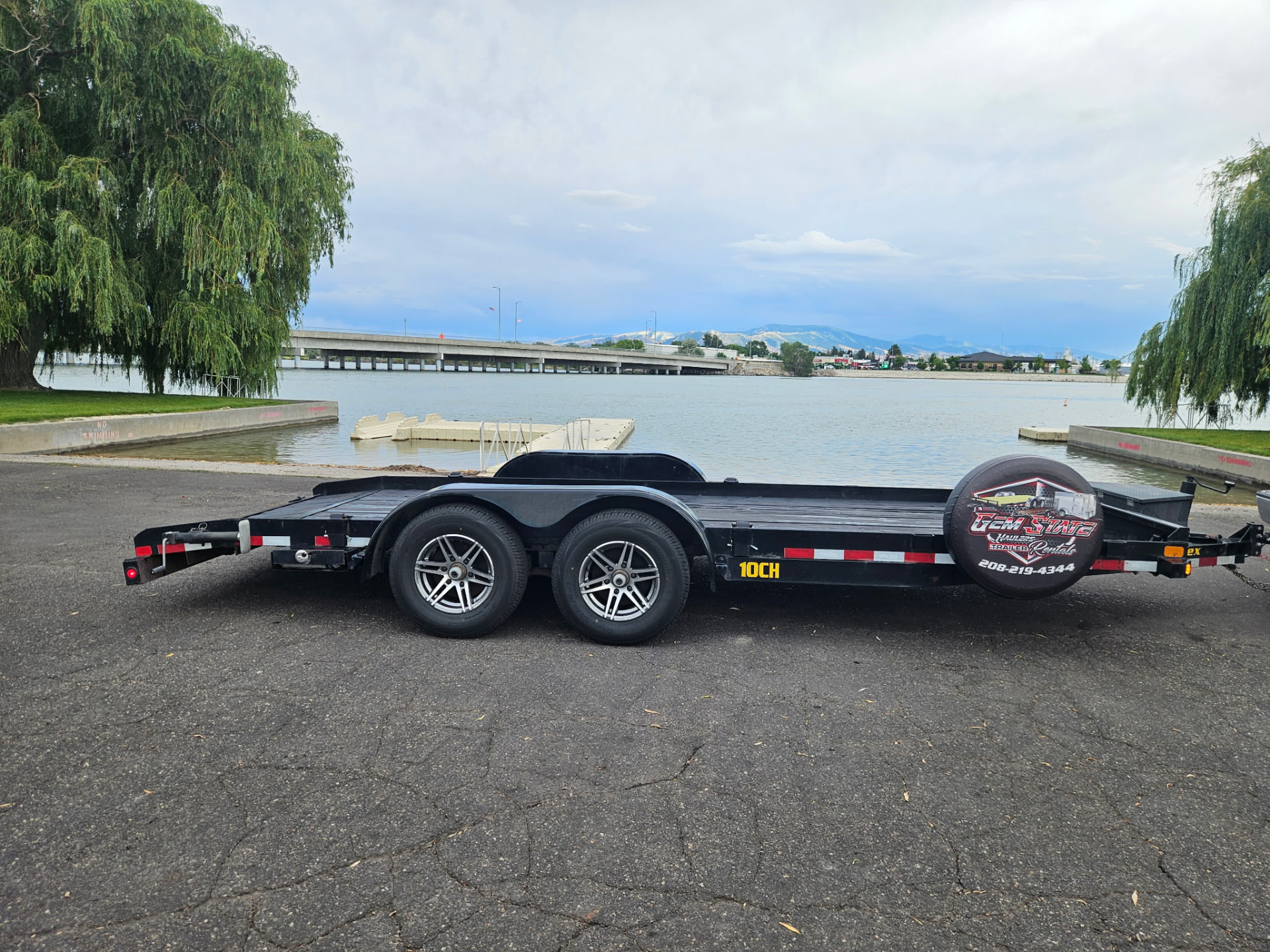 7X18 BIG TEX CAR HAULER available for rent from Gem State Haulers
